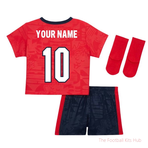 England 2026-2027 Away Kit Baby Custom Name National Team Shirt