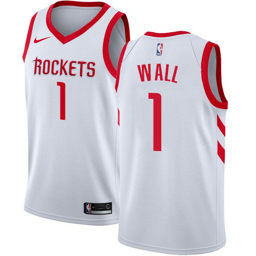 Rockets #1 John Wall Elite 2024 Icon NBA Jersey - White Swingman