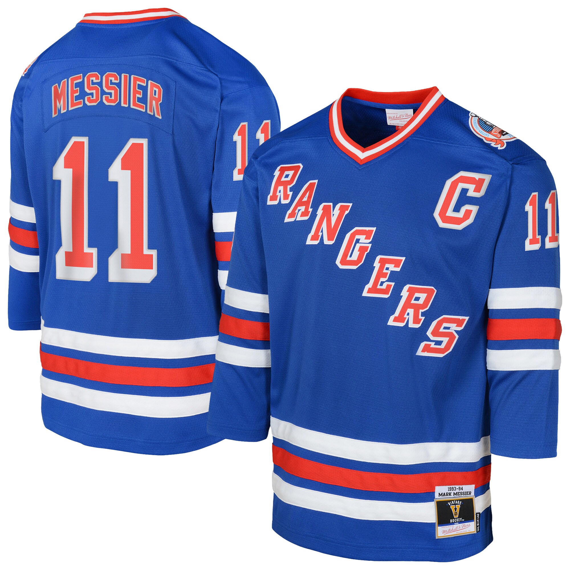 [LK] Mark Messier New York Rangers Youth Power Play 2.0 Player Jersey with Captain Patch - Royal