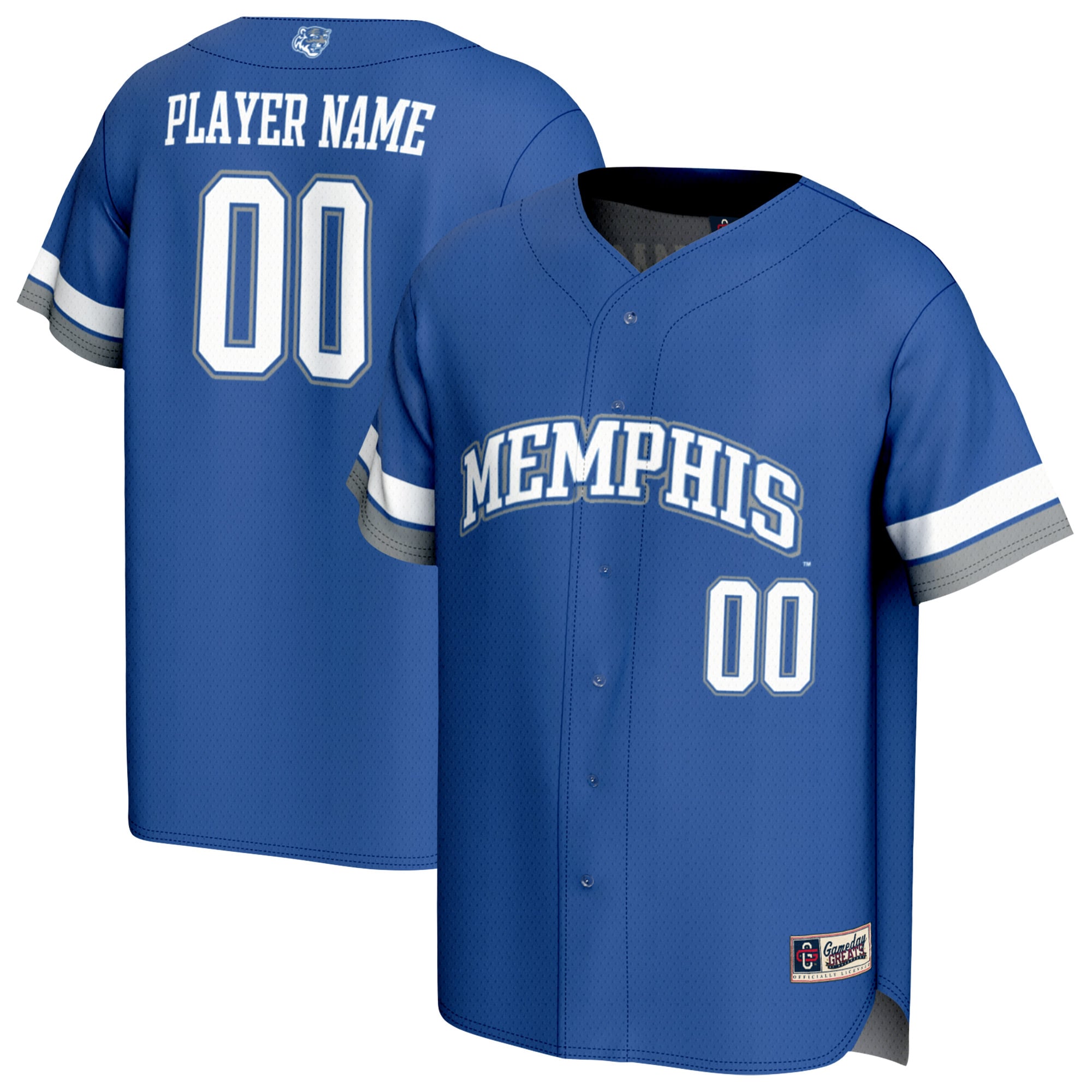 Memphis Tigers GameDay Greats Youth Lightweight Collegiate Baseball NIL Fashion Jersey - Royal
