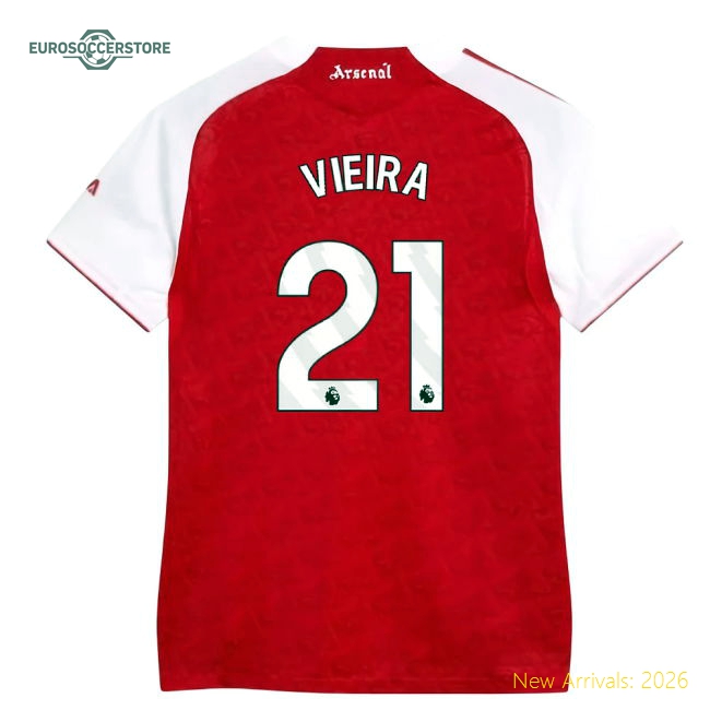 Stylish Arsenal Womens Vieira Jersey 2025-2026 Breathable
