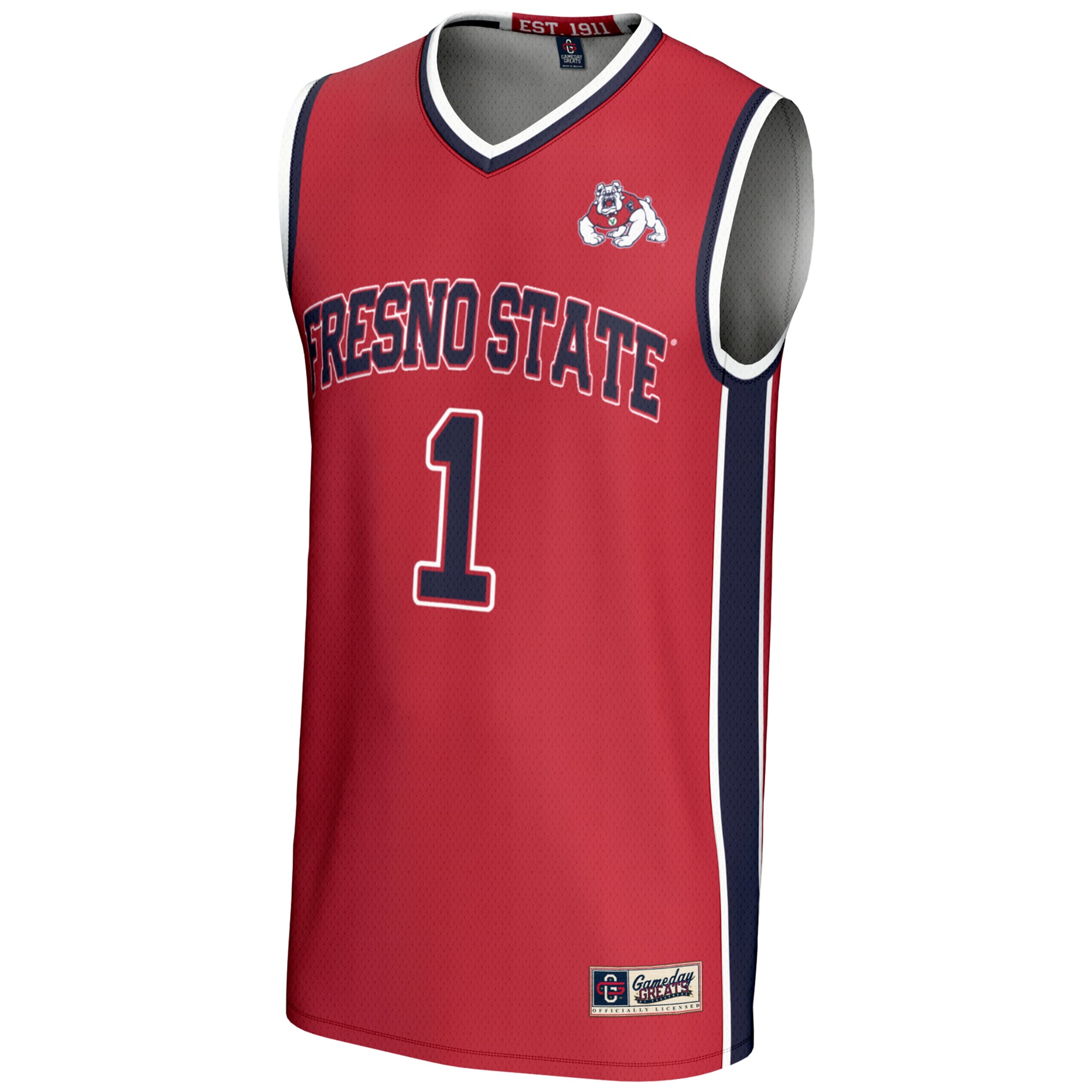 #1 Fresno State Bulldogs GameDay Greats Unisex Lightweight Basketball Jersey - Red