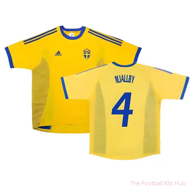 Sweden 2002-03 Home Shirt ((Very Good) S) (Mjallby 4)