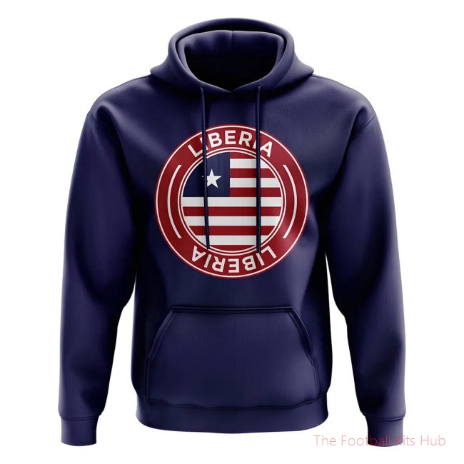 Men Liberia Football Badge Hoodie (Navy)