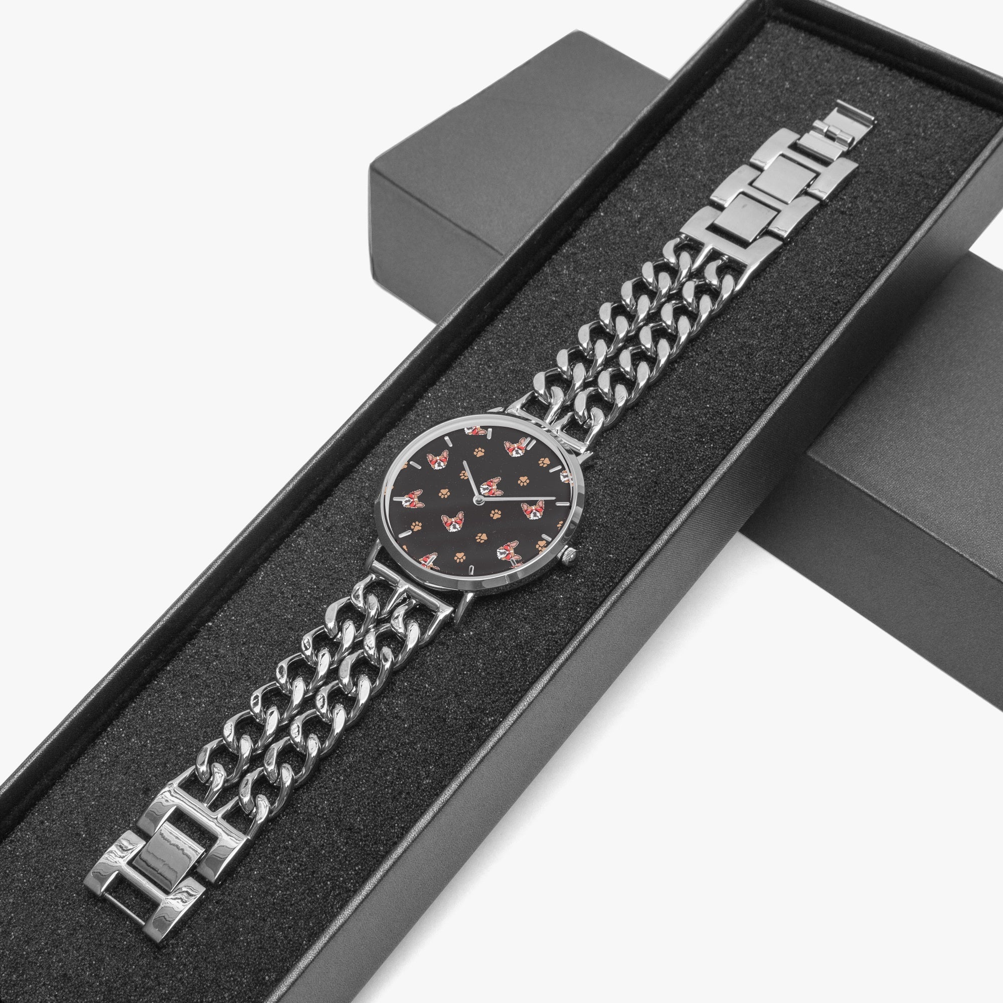 French Bulldog Sophie Chic Hollow Strap Watch For Frenchie Lovers Durable Dog Item