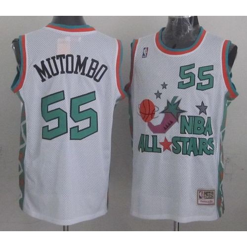 Mitchell And Ness Nuggets White Denver Nuggets #55 Jersey -