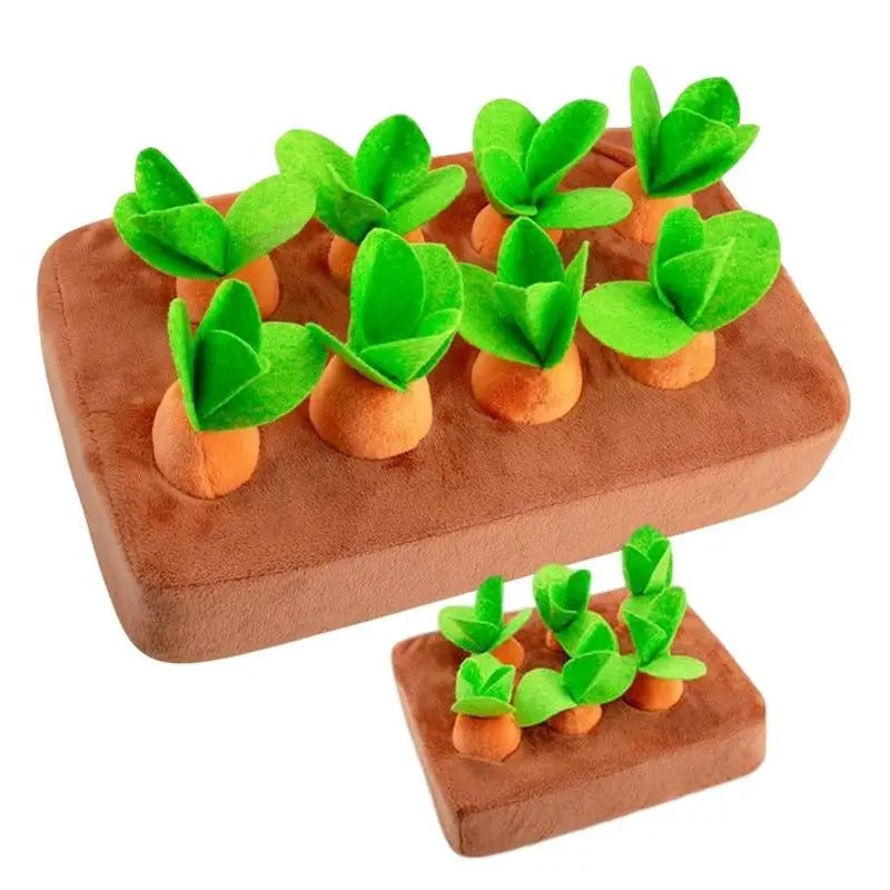 SnufflePatch Frenchie Carrot Puzzle Toy – Interactive Hide Seek Enrichment Game