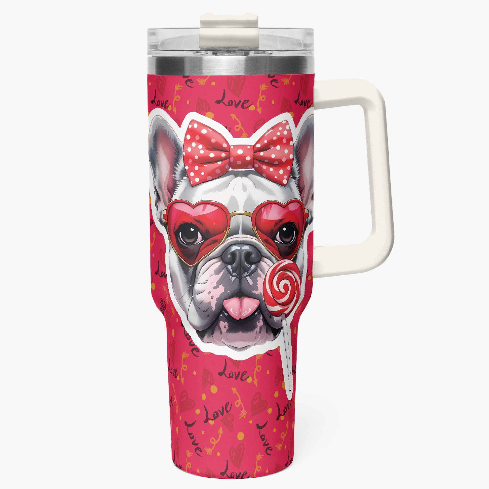 Durable Frenchie-Fan Claud - Car Tumbler Cup for Daily Life Stylish