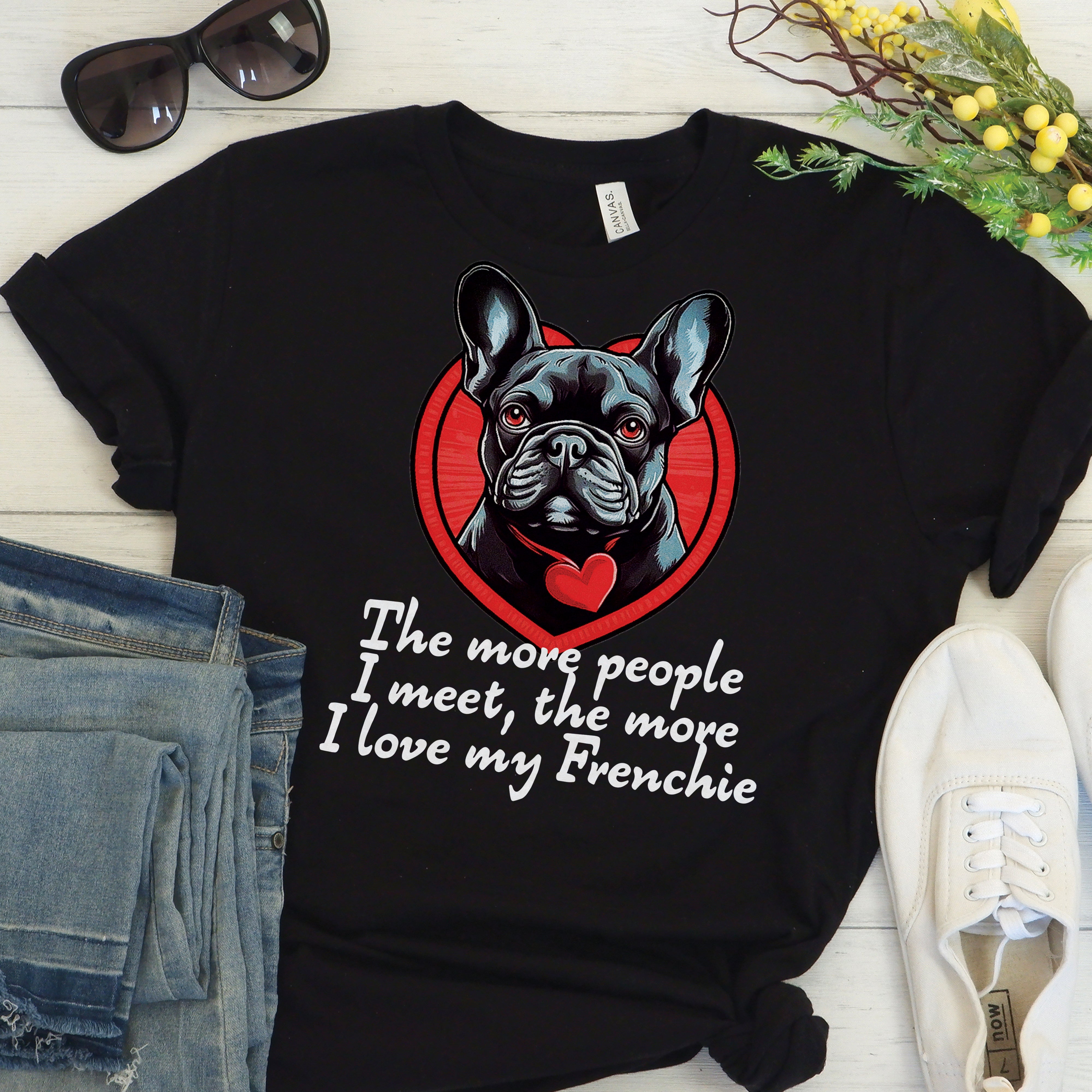 Lifestyle-Driven Frenchie's Best Friend - Unisex T-shirt for Casual