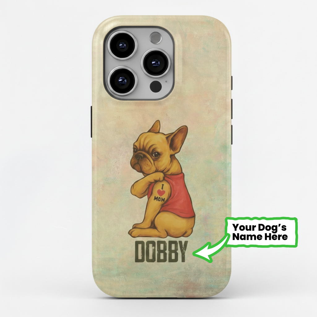 Ames - Comfy Personalized Dual-layer Phone Case Frenchie Themed Wear