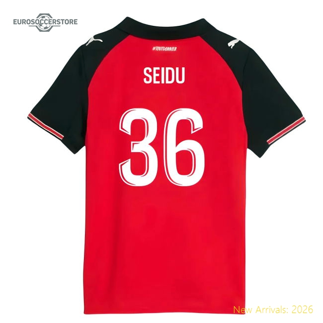 2025-2026 Stade Rennais Home Shirt (Kids) (Seidu 36)