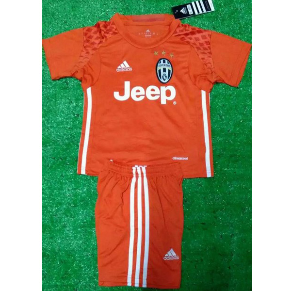 Kids Juventus Orange Goalkeeper 201617 Soccer KitShirtShorts -