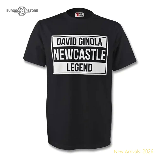 Luxury David Ginola Newcastle Legend Tee (black) - Reasonable Price