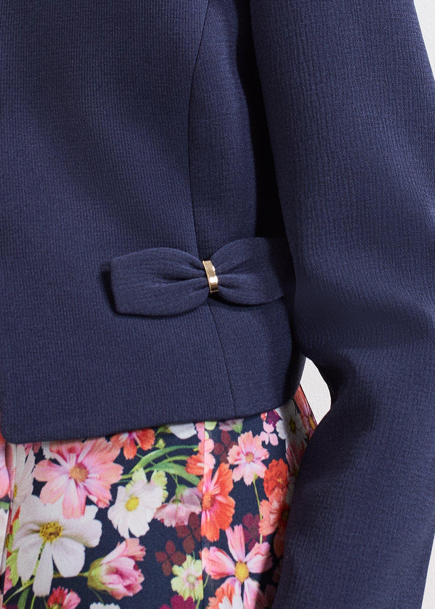 Pheebs Textured Bow Detail Jacket