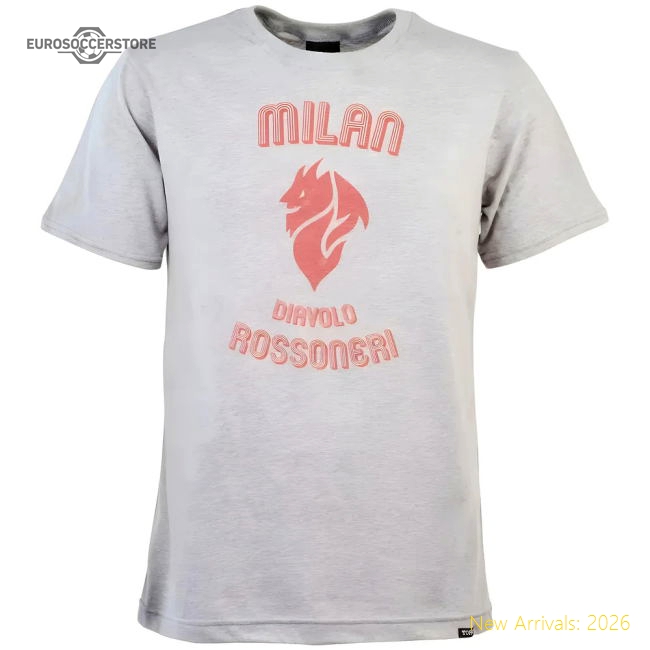 Ac Milan Rossoneri Diavolo Fan T-shirt - Grey Marl - Cost-effective