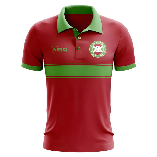 Aero-Dynamic Collector'S-Item Burundi Concept Stripe Polo Shirt (Red)