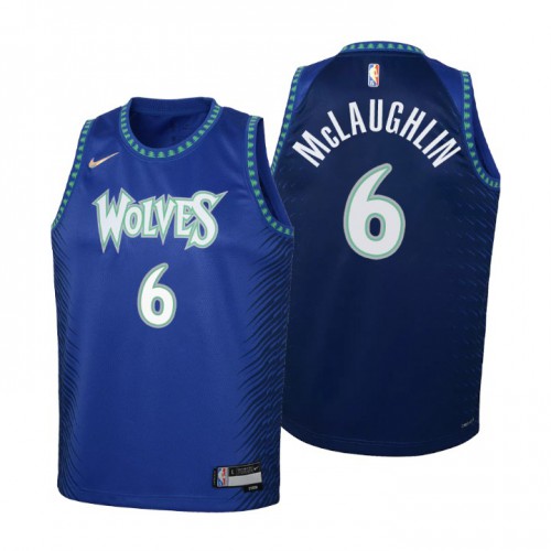 Minnesota Minnesota Timberwolves #6 Jordan Mclaughlin Youth Nike Blue 2021/22 Swingman Jersey ¨C City Edition Youth