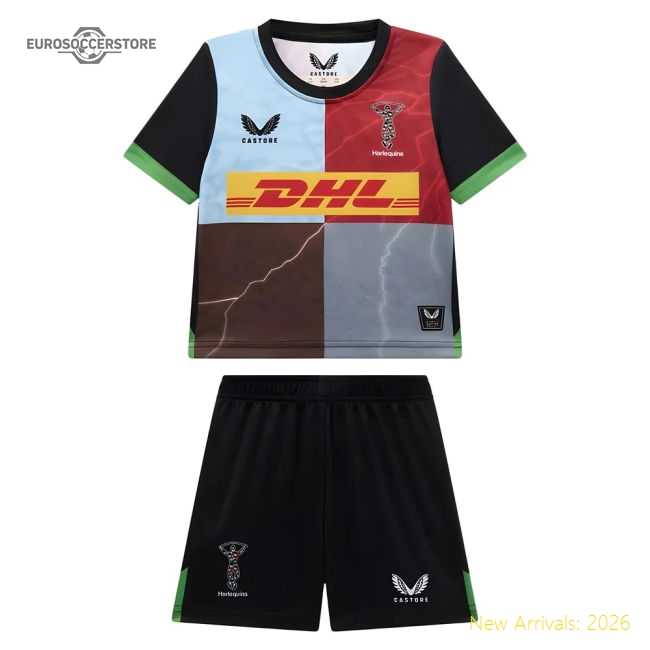 Harlequins Children 2025 Home Jersey Shirt Football Fan Apparel