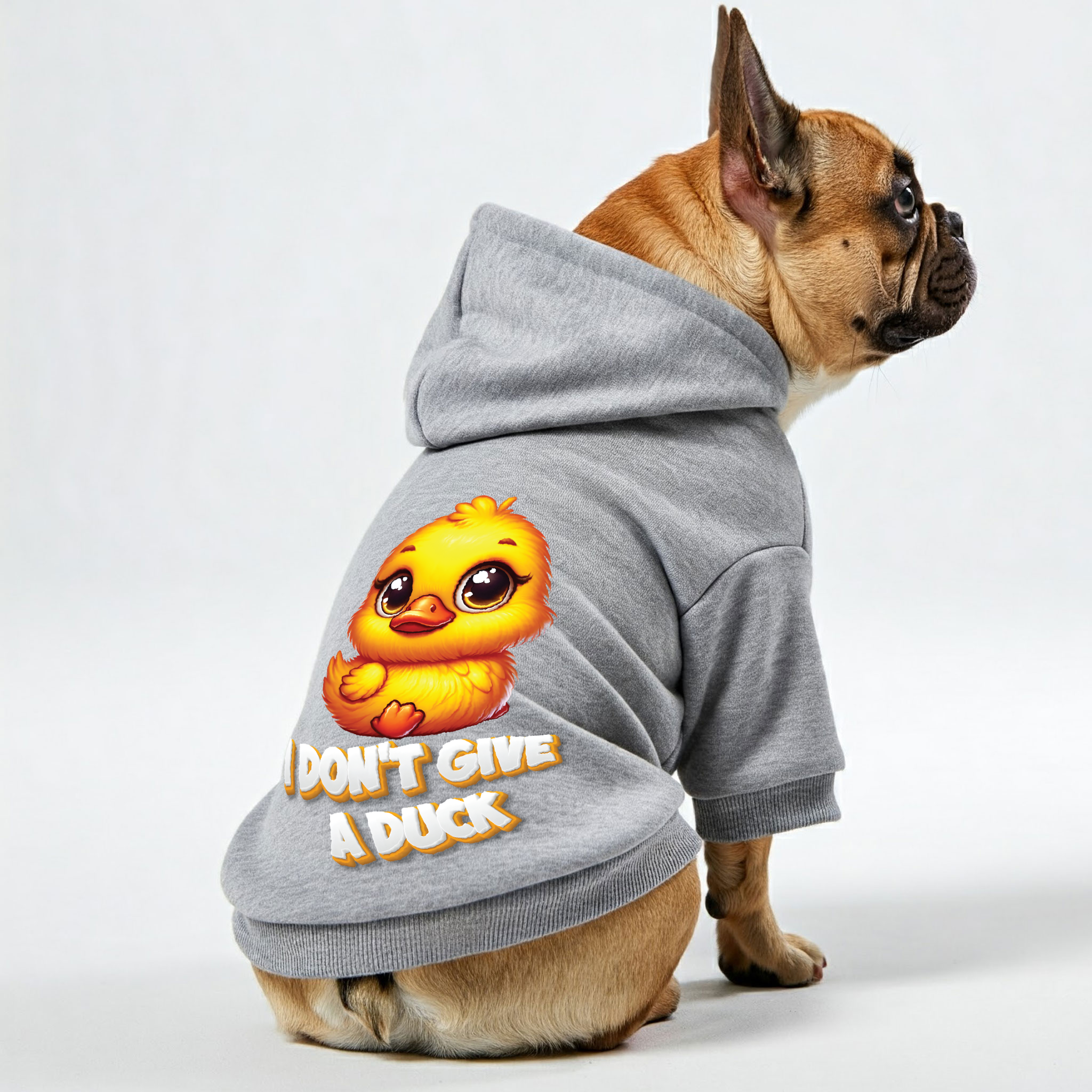 I Don't Give A Duck - Personalized French Bulldog Hoodies with Funny Quotes – Stylish, Cozy, and Premium 100% Cotton