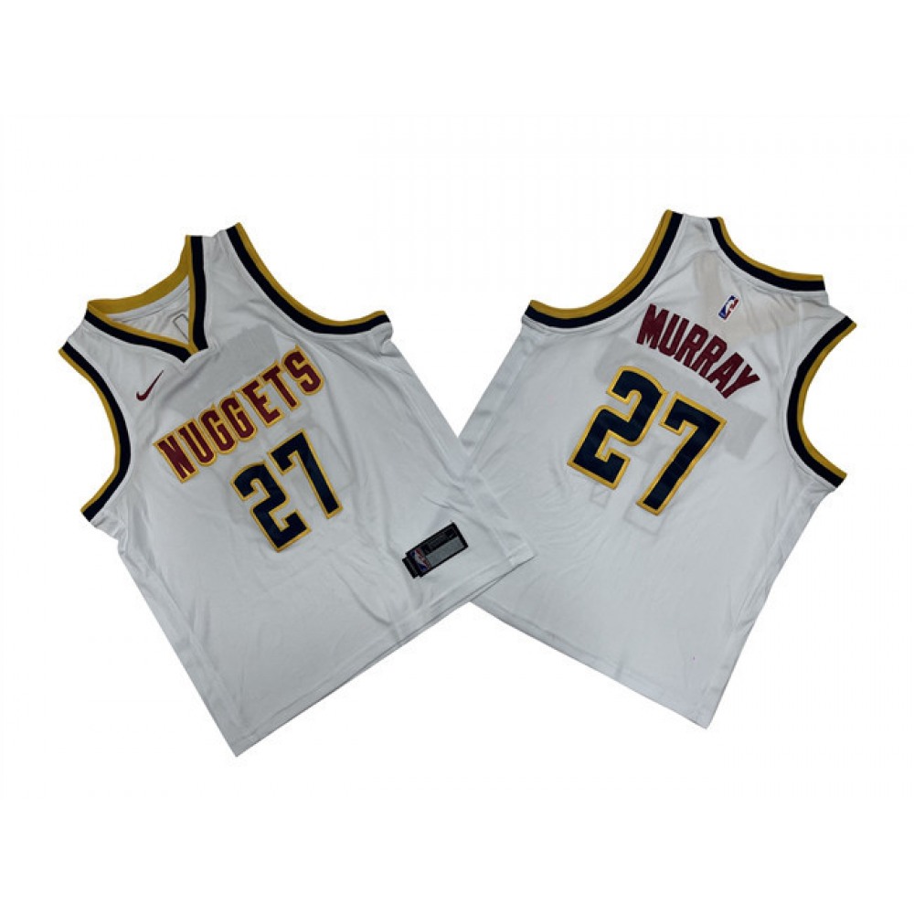 Limited Edition Denver Nuggets 27 White Jersey - - NBA Collection