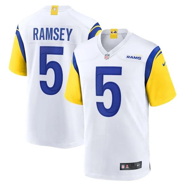 High-Quality LA Rams Game Jersey - White | NFL Fan Apparel | NFL Footb