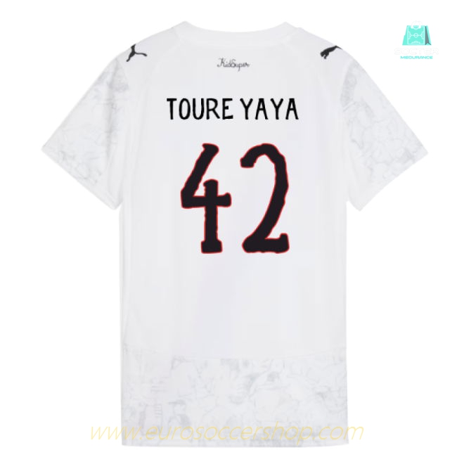 2025-2026 KIDSUPER x Manchester City CWC Shirt (White) - Womens (Toure Yaya 42)