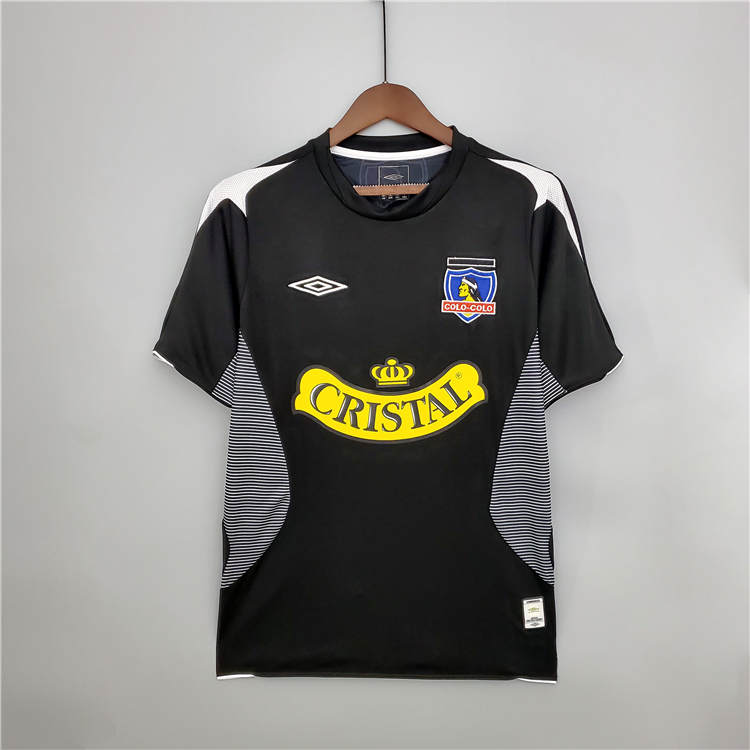 Match Quality Colo-Colo Retro Soccer Jersey 2006 Black Away Football