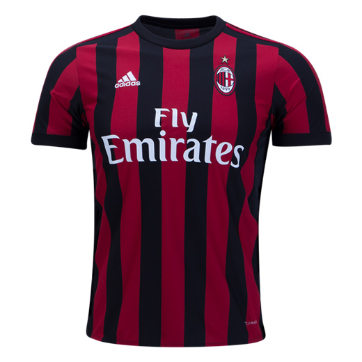 High Quality Advanced Fabric AC Milan Home 201718 Soccer Shirt