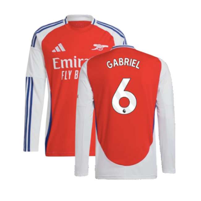 2024-20 Arsenal Official Home Football Kit Gabriel #6 L M S