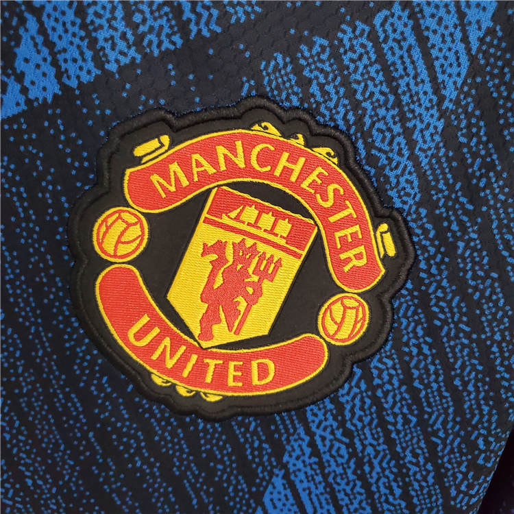 Professional Grade Man Utd Manchester United 21-22 Kit Third Blue