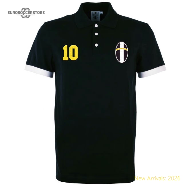 Supporter Fan-Favorite Juventus No 10 Black Polo Shirt