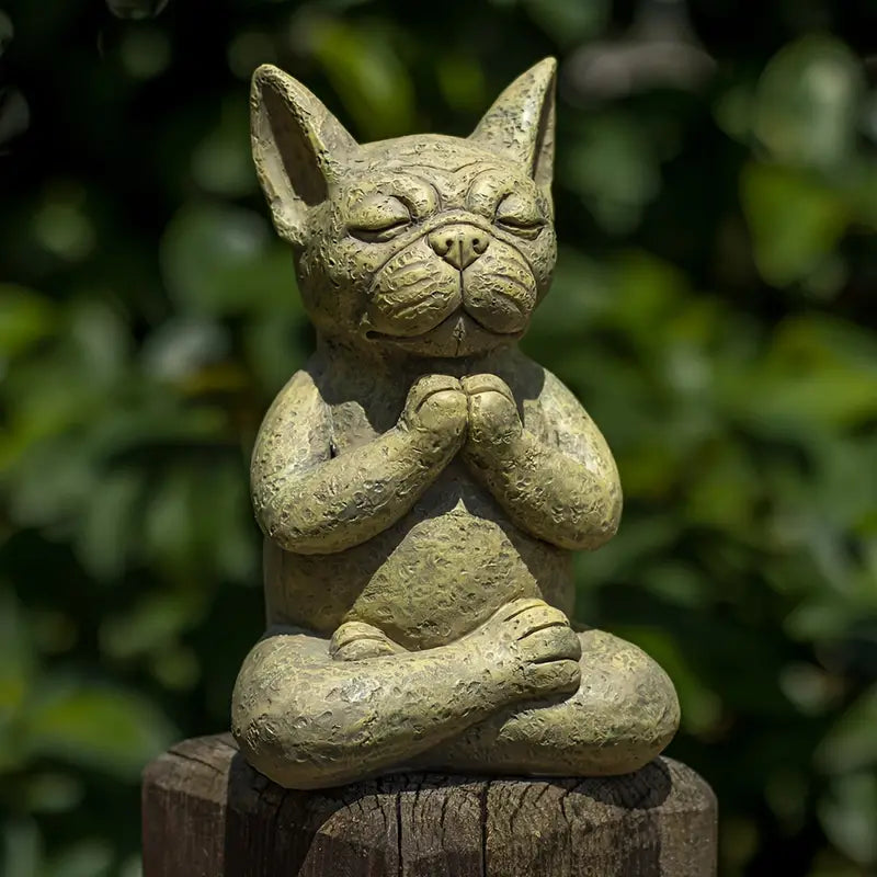 Meditating - Durable French Bulldog Statue (w112) For Frenchie Pups