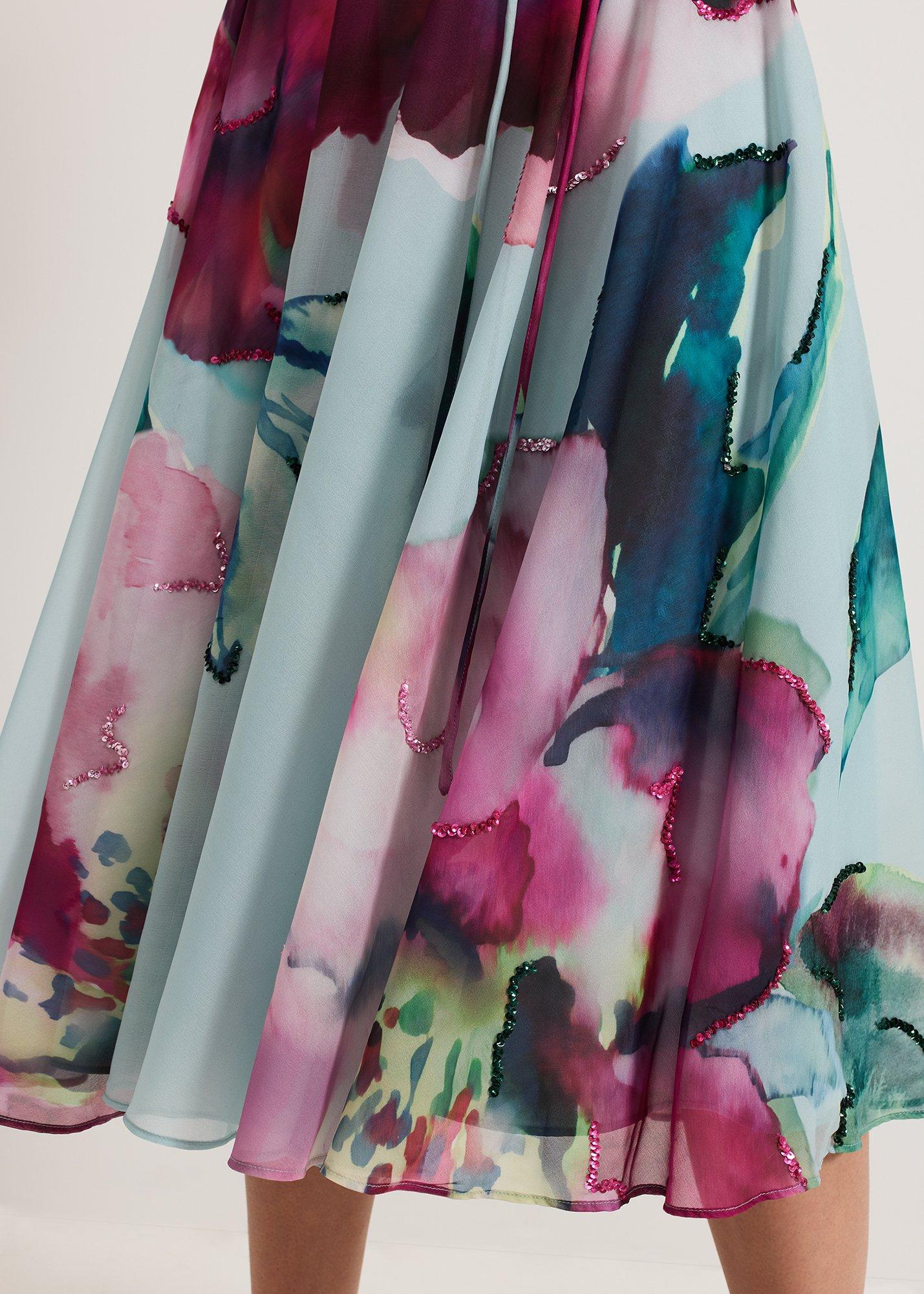 Tahnia Floral Sequin Dress