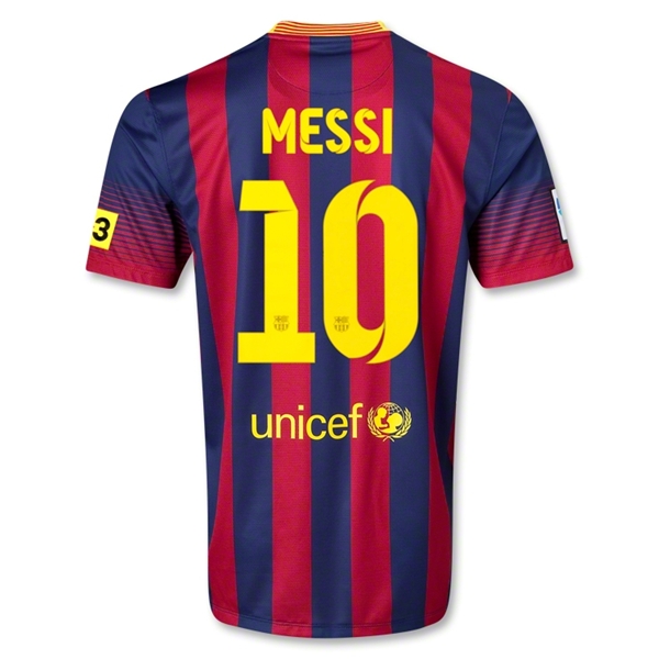 Authentic Lightweight Barca 1314 Barcelona 10 MESSI Home Shirt