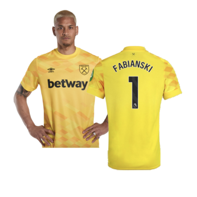 2024-20 West Ham Goalkeeper Soccer Shirt Fabianski #1 L M S