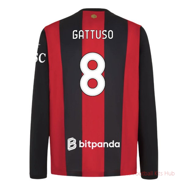 Performance AC Milan 2026-2027 Long Sleeve Home Shirt (Gattuso 8)