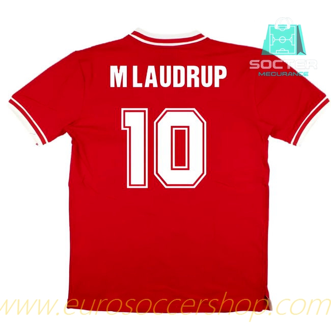 Denmark Home Football Shirt (M LAUDRUP 10)