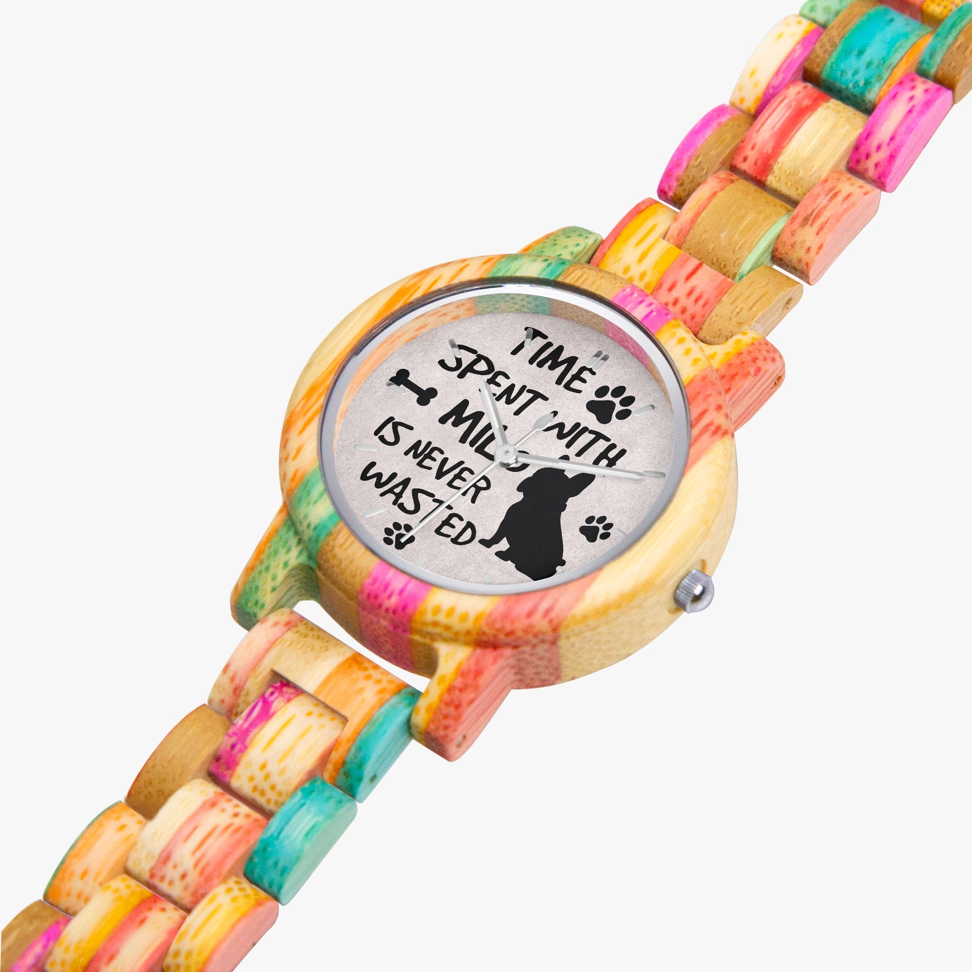 Trendy Pearl - Personalized Stylish Wooden Watch For Frenchie Lovers ...