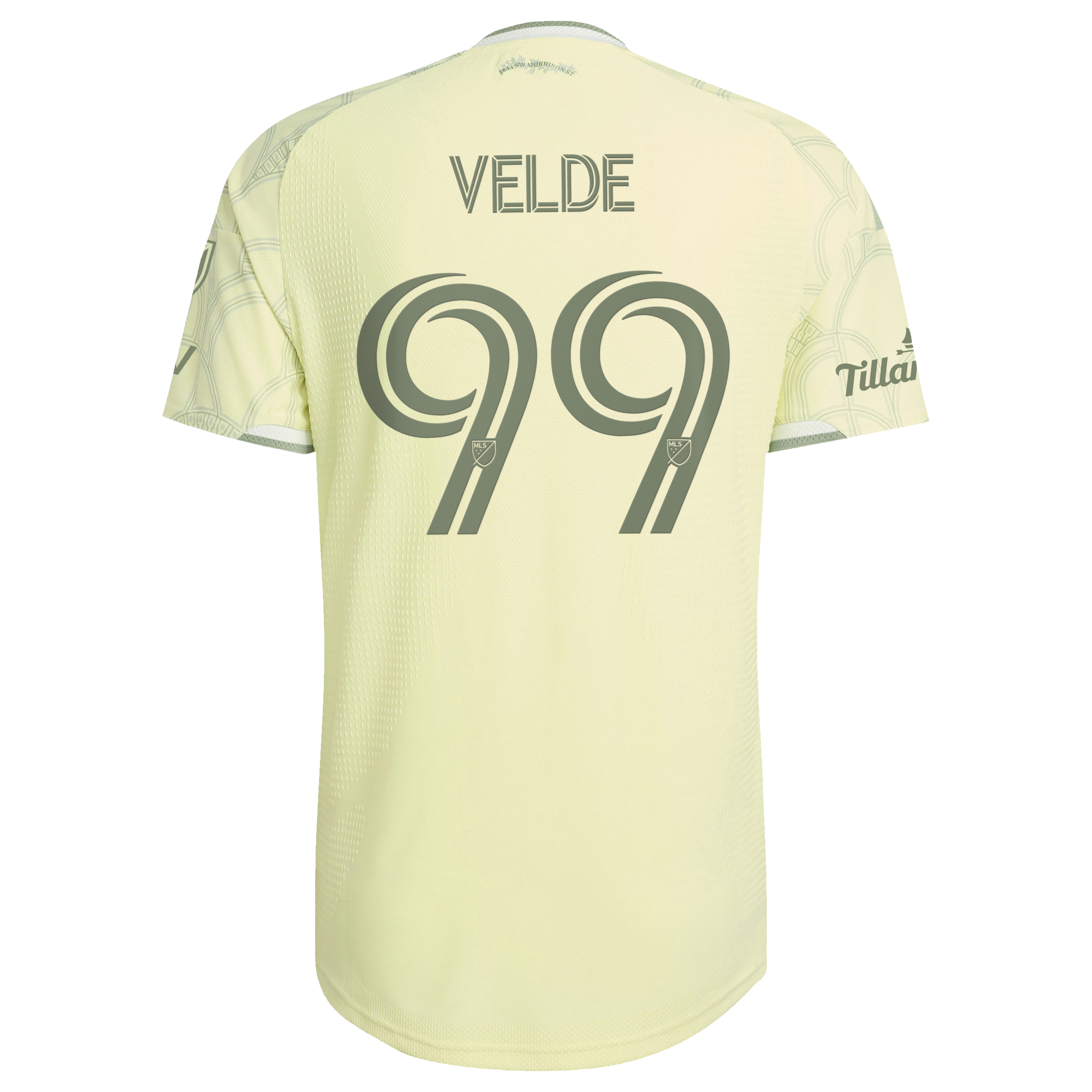 [SJH] Kristoffer Velde Portland Timbers 2026 Civic Stadium Kit On-Field Authentic Patch Jersey - Yellow