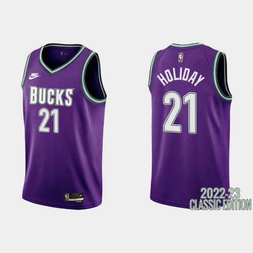 MIL Purple Nike M. Bucks #21 NBA Jersey Quality Premium Quality
