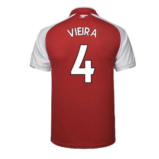 Arsenal 17/18 Home Football Shirt Adult Size XS ((Excellent) XS) (Vieira 4)