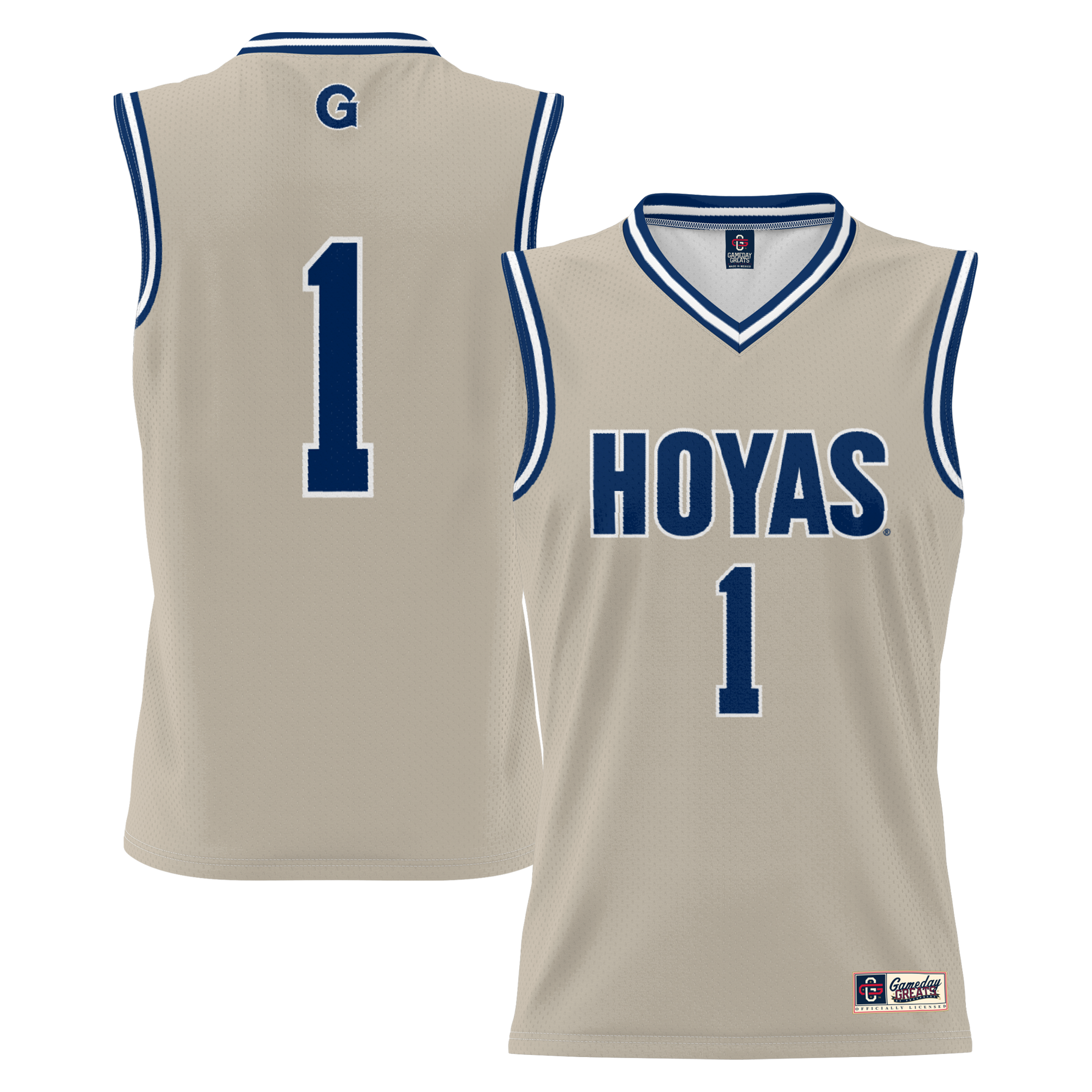 [NJP] Georgetown Hoyas GameDay Greats Lightweight Basketball Jersey - Gray