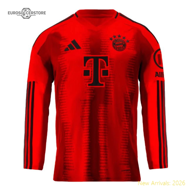 Teams,Bayern Bayern Home Club Munich 2024-2025 Long Sleeve Kit Game Day