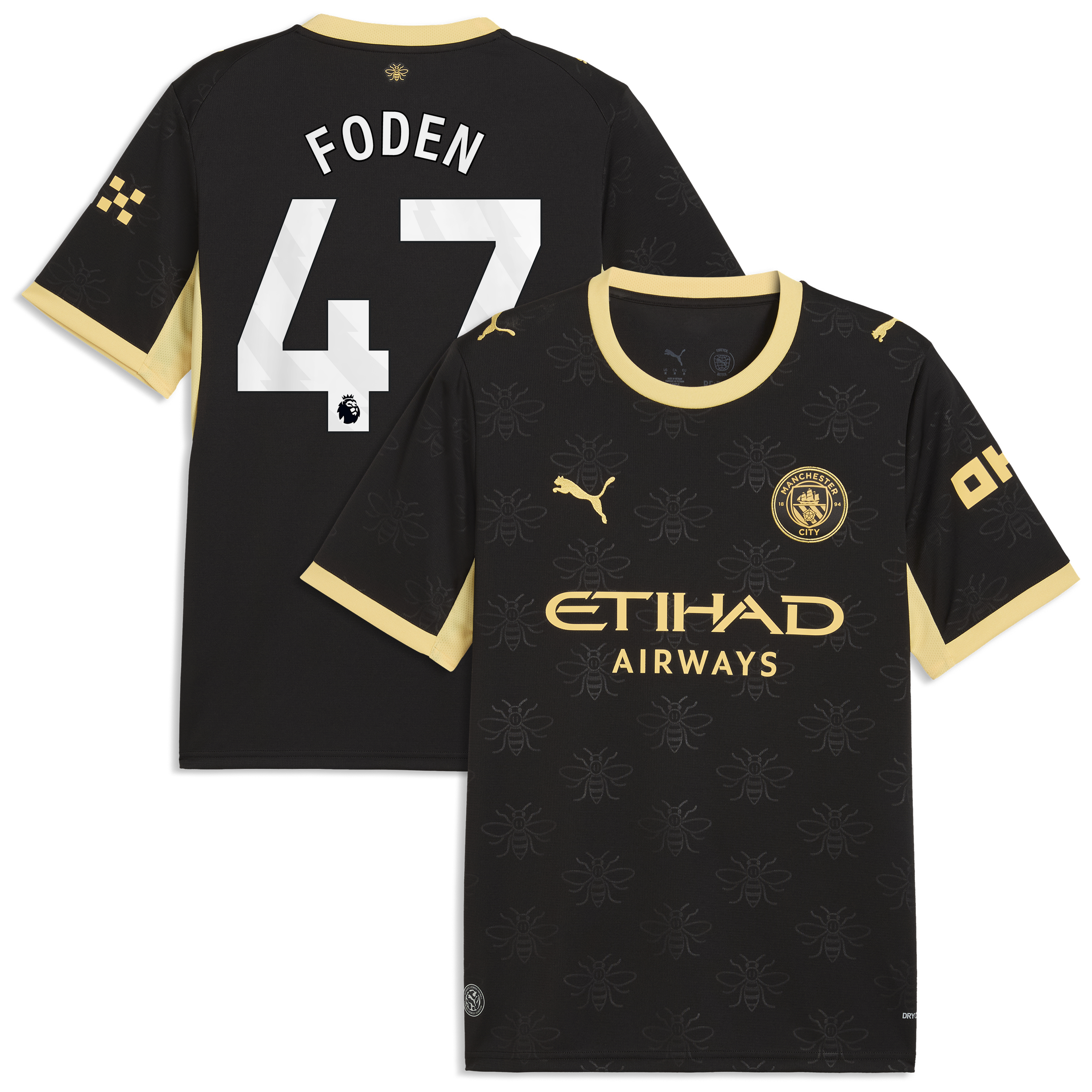 [LK] Phil Foden #47 Manchester City 2026/27 Away Replica Jersey - Black