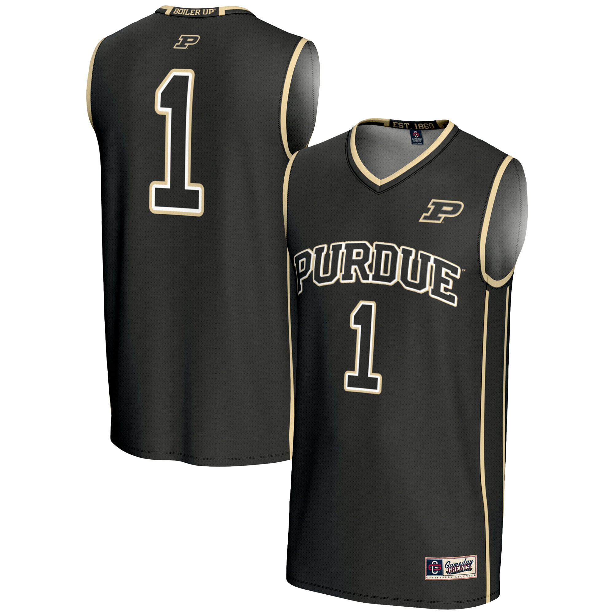 #1 Purdue Boilermakers GameDay Greats Lightweight Basketball Jersey - Black