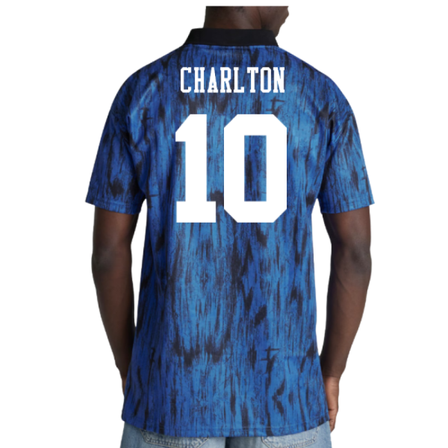 Football Man Utd Away Retro Shirt Charlton #10 High Performance Au...