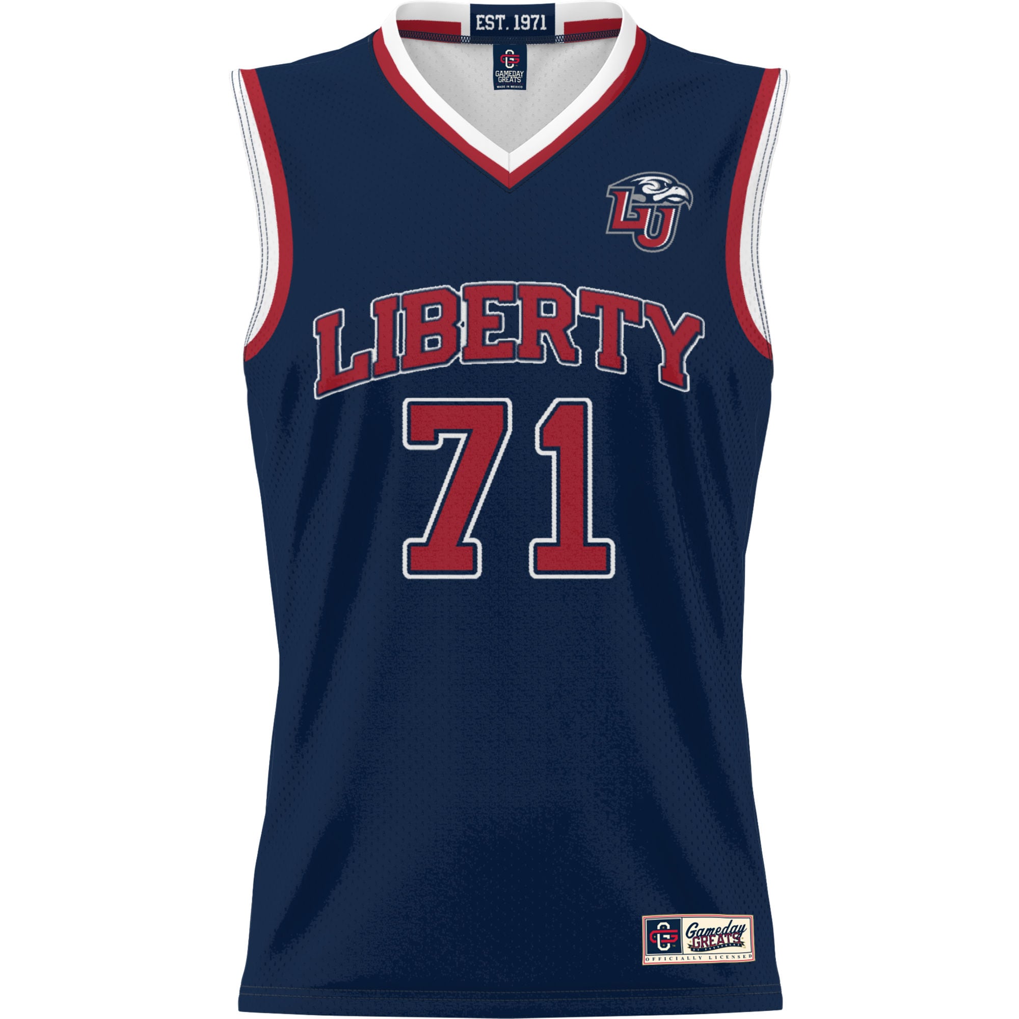 [DDG] Liberty Flames GameDay Greats Youth Lightweight Basketball Jersey - Navy