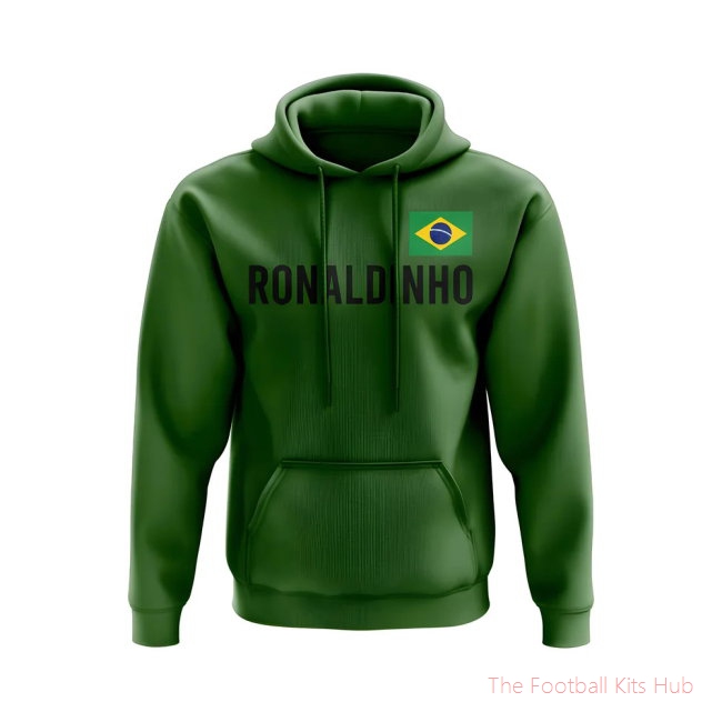 Men Ronaldinho Brazil Name Hoody (Green)