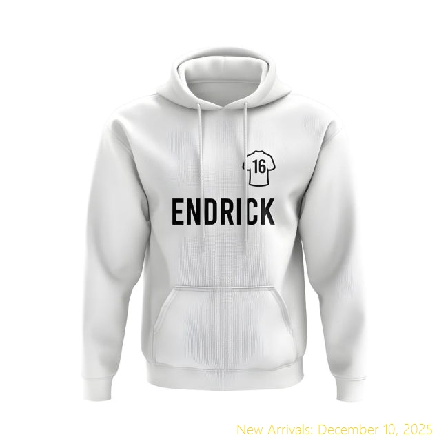 Official RM Endrick Real Madrid Number Hoody (White) - Cost-Effective