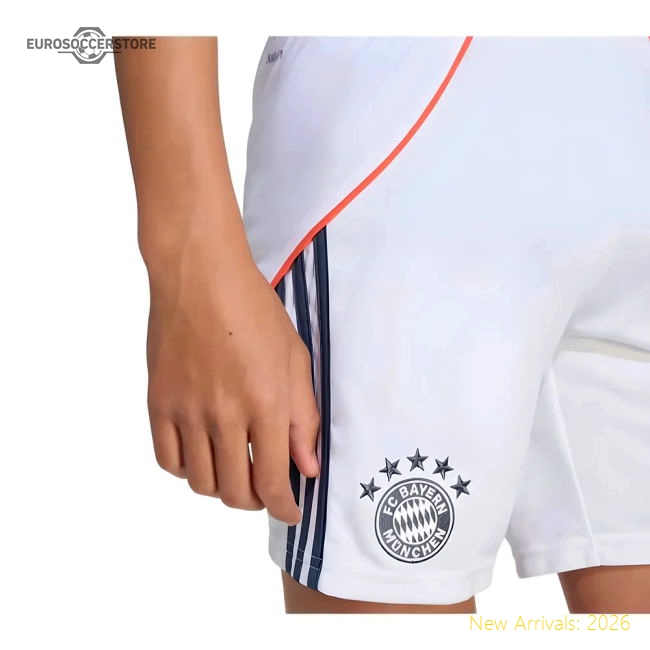 Performance 2025-2026 Bayern Munich Away Shorts (White) - Kids